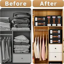 4/8 Pack Wardrobe Organizers And Storage, Foldable Bedding Storage For Bedsheets, Duvet Covers And Pillow(Queen Or King Size), Sheet Storage For Wardrobe With Window,Bed Sheet Organizers And Storage - 黑色 - 查看 3