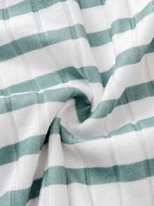 4 件套婴儿秋季新款毛绒罗纹 Polo 领可爱熊连体衣和帽子休闲时尚服装，男女通用 - 綠色 - 查看 8