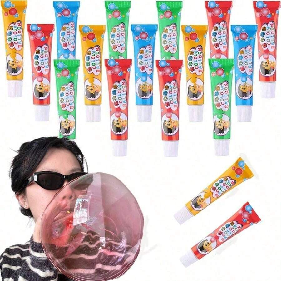 1/2/4/5/10个随机颜色泡泡球，重温吹泡泡的乐趣 - 适合生日派对、游戏道具、户外玩具、派对礼品袋填充物、儿童派对礼物、派对游戏、户外