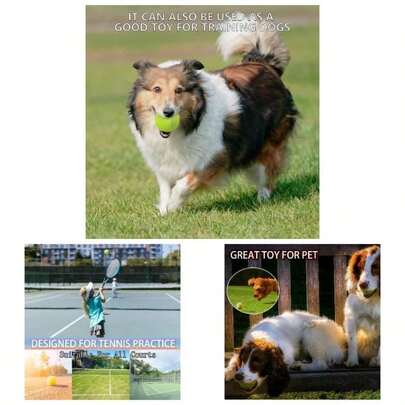 Tennis Balls, 20 Pack Training Tennis Balls, High Elasticity Practice Tennis Beginner, Exercise Playing Balls Pet Dog