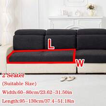 1pc Plush Velvet Sofa Seat Cushion Cover, Waterproof Anti-Slip Slipcover, Soft Skin-Friendly Modern Style, Pet Scratch Resistant, Suitable For L-Shaped Sofa And 1/2/3/4 Seater Sofa, All Season (Sold Individually) - Black - View 14