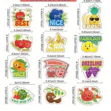 30 unidades de Pegatinas aromáticas Bamda, Pegatinas de frutas para raspar, Pegatinas de frutas lindas y divertidas, Adecuadas para el aula, el hogar, manualidades escolares - Multicolor - Ver 10