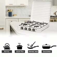 Portable Gas Stove 4 Burner Camping Caravan LPG Cooktop Desktop Cooker For Outdoor Indoor - White - View 4