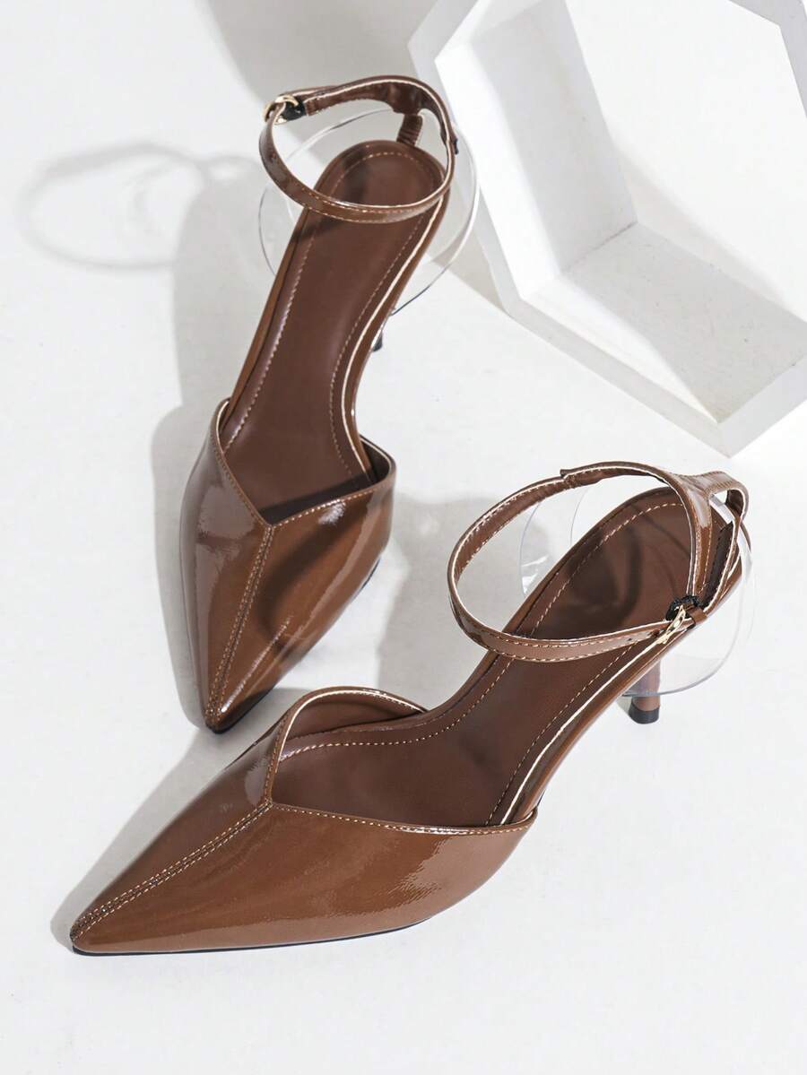 Women's Minimalist Pointed Toe Criss-Cross Strap Stiletto High Heel Sandals, Fashionable Sexy Nude Color High Heel Pumps, Suitable For Summer Outdoor, Party, Wedding, Anniversary, Valentine's Day