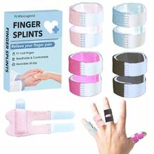 4Pcs Color Thumb Finger Splint, Finger Splints, Finger Brace, Injured Mallet Finger, Broken Fingers Straightening, Or Support Fingers, Suitable Thumb, Index, Middle, Ring, Pinky Finger - 彩色 - 查看 2
