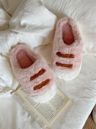 Pantuflas cálidas con diseño de pata de gato para mujer, pantuflas cómodas y adorables para el hogar, zapatos de pareja antideslizantes para exteriores, pantuflas divertidas de talla grande para el dormitorio
