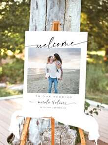 Customizable Wedding Welcome Sign, Editable Wedding Welcome Poster, Photo Wedding Welcome Board, Wedding Welcome Sign Template - Multicolor - View 5