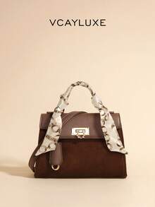 Fashionable Versatile Handbag, Contrast Color Minimalist Crossbody Bag, Unique Shoulder Bag, Suitable For Commuting, Work, Dating, And Gift Giving