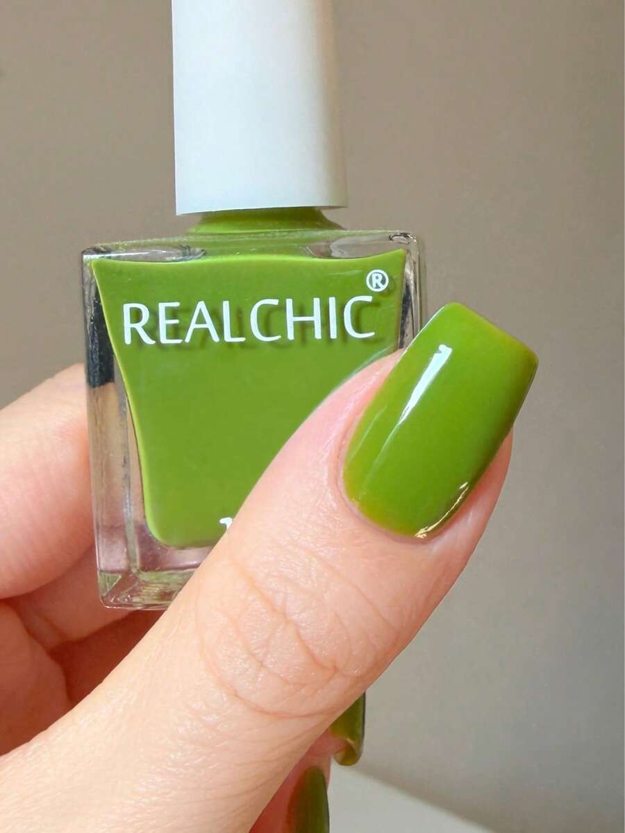 REALCHIC 10毫升/瓶 变色龙指甲油,水性配方,快干,持久,可撕拉,适合女性和女孩美甲,情人节礼物 - 綠色 - 查看 1
