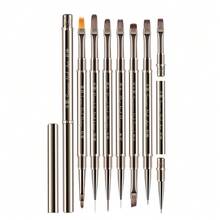3 pièces Brosse à ongles pour liner français 3D, 1/6 pièces, gel UV, nettoyage, aérographe pour ongles, colle à ongles, poussière, art acrylique, jeux de brosses à ongles - Multicolore - Voir 3