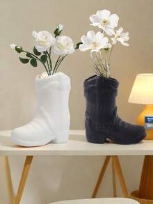 1pc Mini Resin Boot Vase, A Unique Small Dried Flower Vase, Can Also Be Used As A Match Storage Bucket, A Home Decoration Item, And The Best Gift - Multicolor - View 7