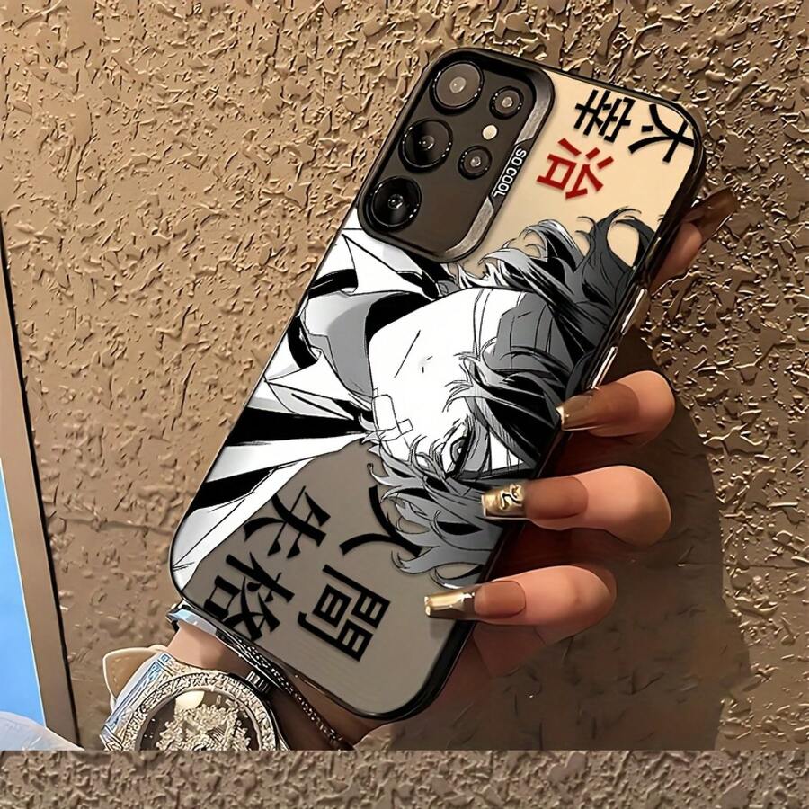 Fundas de Teléfono Anime Japonés Clásico Graffiti para S25 S24 S23 S22 S21 S20 FE Ultra Plus 4G 5G con Cubierta Trasera Mate Anticaídas17 17promax - Negro - Ver 1