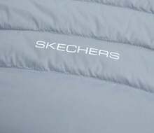 Skechers Women's New Soft & Comfortable Casual Hooded Warm Down Jacket - Gray Blue - View 7