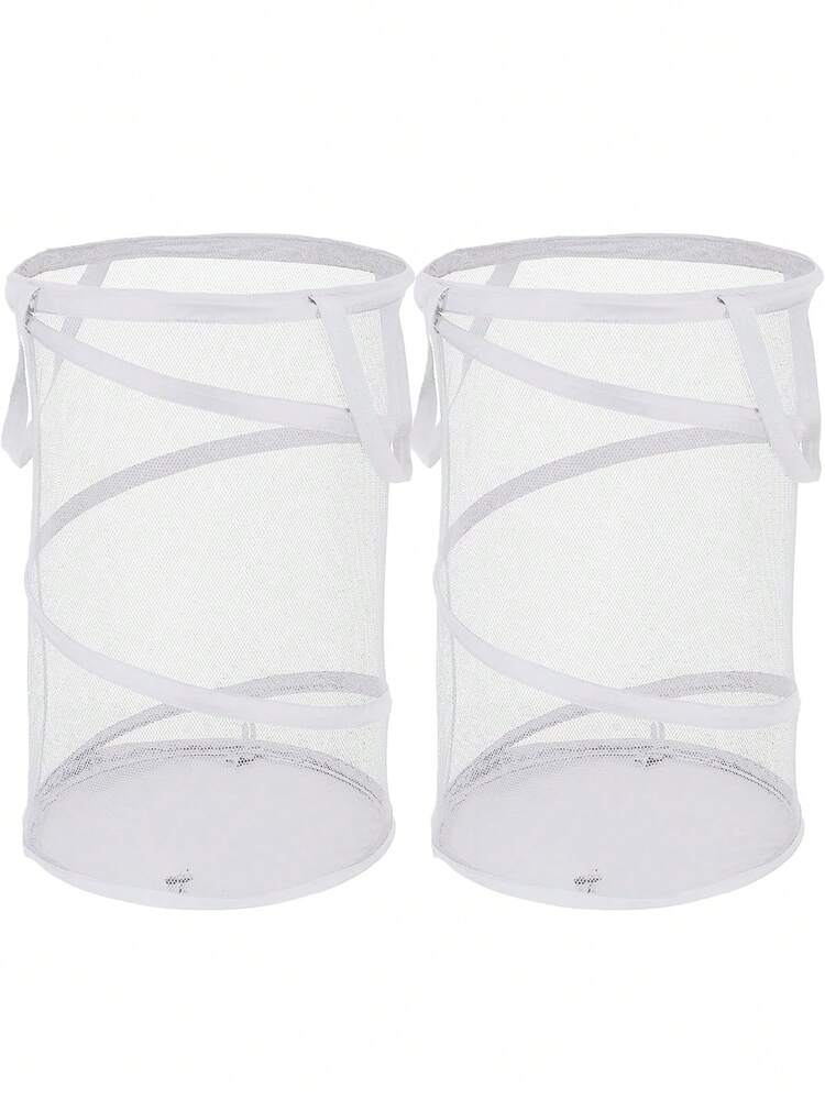 Foldable Laundry Basket: Collapsible Storage Basket - Large Mesh Basket, Suitable For Home, Camping, Dorm, Hotel, Laundromat - Multicolor - View 10