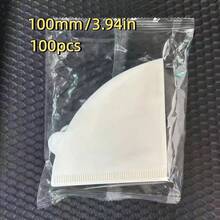 100 قطعة من أوراق مرشحات القهوة على شكل V باللون الأبيض، مصنوعة من لب الخشب الخام، الورق رقيق وخالي من الروائح. ورق المرشح على شكل V المغسول باليد هو الخيار الأول للتجمعات العائلية والفعاليات والحفلات والاستقبالات التجارية، مناسب لأنواع القهوة المختلفة مثل الأمريكية والإيطالية - أبيض - مشاهدة 11