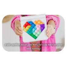 1件装高品质塑料拼图积木益智玩具，经典彩色六边形、星星和心形图案，有助于逻辑思维训练和记忆力提升，是送给儿童、成人和节日聚会的理想礼物。