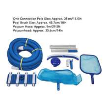 Kit Mantenimiento De Alberca 8pz Manguera 9 M + Redes, Kit De Mantenimiento De Piscinas Sobre El Suelo, Kit Alberca Aspiradora Cepillo Y Manguera - Azul - Ver 8