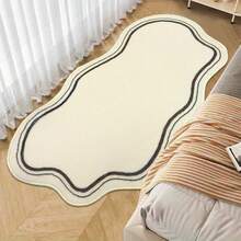 1 szt. asymetryczny, minimalistyczny dywan o dużej powierzchni, materiał ze sztucznej wełny, miękki dywan, antypoślizgowy spód TPR, 1200 g/m², trwały i nadający się do prania w pralce, odpowiedni do użytku w pomieszczeniach przez cały rok - idealny do sypialni, salonu, łazienki, pralni - dywan dekoracyjny do domu, świetny na parapetówkę, Święto Dziękczynienia, prezent świąteczny!