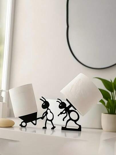 Ant Toilet Paper Holder - An Interesting Bathroom Roll Paper Ornament, Fun No Installation Toilet Paper Holder Independent Bathroom Set -3D Printed Black Ant Toilet Paper Holder - Fun Tissue Holder - Cute Bathroom Decoration (Toilet Paper Not Included),Christmas,Christmas Decorations,Christmas Decorations Home Bathroom Accessaries Bathroom Tools