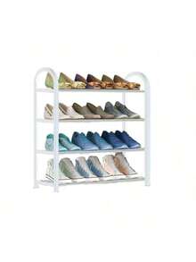 4-Tier Shoe Rack Organizer For Wardrobes, Stainless Steel, Shoe Rack For Front Entryways And Hallways, Floor Shoe Rack Cabinet Is Easy To Install And Saves Space, Freestanding Shoe Rack - Black 4 Layers - View 9