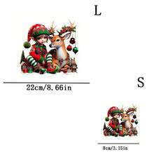 1pc/2pcs/3pcs Christmas& Deer Durable Washable DIY Heat Transfer Stickers, Applicable For T-Shirts, Pants, Hoodies, Backpacks - Home Clothing Design, Easy To Apply Heat Transfer Decals