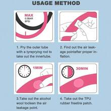 Ridenow Ultralight Bicycle Inner Tube 700 X 18 25 28 32 Road Bike TPU Tube 45 65 85mm Length 28'' Super Light Inner Tube - Pink - View 8