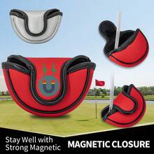 1 Piece Black Eye Pattern Golf Club Head Cover, Golf Club Cover, Putter Cover Golf Equipment Material Waterproof And Wear-Resistant, Red And Gray Optional, To Provide The Best For Your Ball - Multicolor - View 7