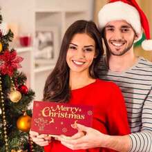 2026 New Money Clip, Festival Gift BoxSanta Claus Hot Stamped Folding Red Envelope, Red Envelope Christmas Surprise Party Savings Box, Cartoon Card, Creative 6-Card Folding Cash Gift Wallet, Unique Multi Functional Cash Box, Cash Envelope,