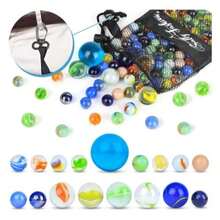 Pequeñas canicas coloridas de cristal, 80 unidades, juego para niños, 15 mm, canicas para máquina de juegos, decoración de plantas, pista de canicas - Multicolor - Ver 3