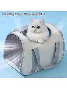 1pc Foldable Breathable Pet Carrier Backpack, Suitable For Small Dogs And Cats, Portable Sling Bag