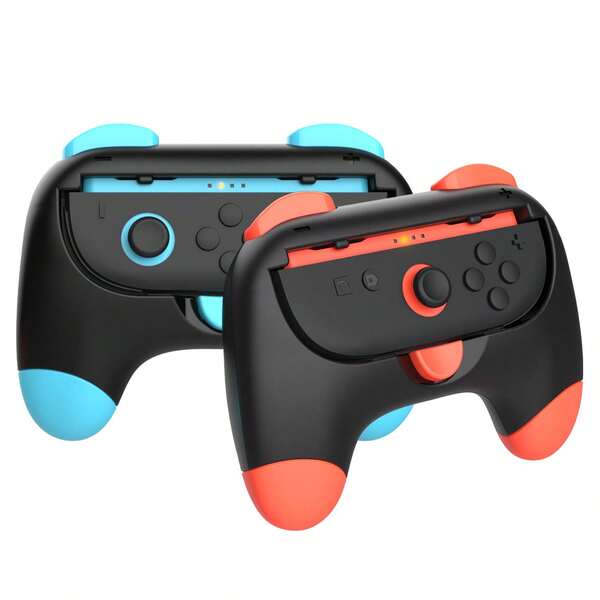[Mangos de controlador duraderos] 2 paquetes de mangos para Switch 2 Joy-Con - Soporte de controlador ergonómico y mini, correa de mano cómoda y sencilla para Switch 2, accesorios de controlador para una mayor comodidad de juego (izquierda y derecha)