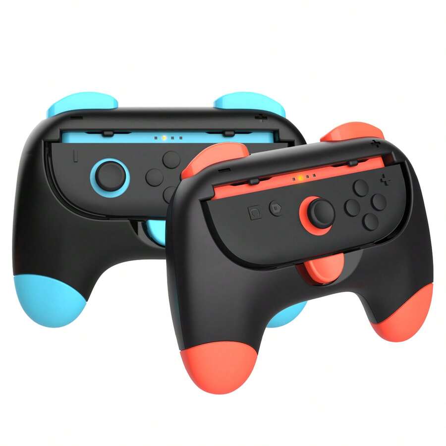 [Mangos de controlador duraderos] 2 paquetes de mangos para Switch 2 Joy-Con - Soporte de controlador ergonómico y mini, correa de mano cómoda y sencilla para Switch 2, accesorios de controlador para una mayor comodidad de juego (izquierda y derecha)