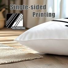 MEMNUN 4 件装黑白抽象几何条纹印花抱枕套【不含枕芯】，尺寸分别为 17.7*17.7 英寸（45*45 厘米）/ 19.69*19.69 英寸（50*50 厘米）/ 15.75*15.75 英寸（40*40 厘米），【单面印花】，现代简约涤纶抱枕套，适用于沙发、床、客厅、卧室、汽车、办公室、酒店装饰，是馈赠亲友的完美礼物，四季皆宜。 - 彩色 - 查看 4