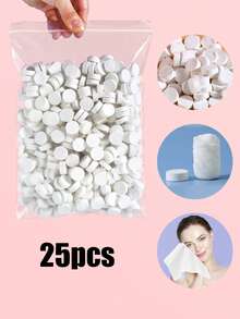 100-Piece Disposable Compressed Facial Towel, Thick And Soft Gentle Cleansing Towel Home Bathroom Decoration Back To School Beauty Salon Home Bathroom Hotel Disposable Facial Compressed Towel, 20cmx22.5cm Soft Towel, Disposable Compressed Towel For Outdoor Travel, Camping Wipes And Toilet Paper - No Pattern - View 10