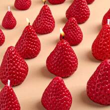 1pc 3D Strawberry Silicone Candle Mold - DIY Handcraft, Suitable For Wedding, Birthday Gift, Soap, Cement And Resin Injection, Candle Mold Aromatherapy Mold