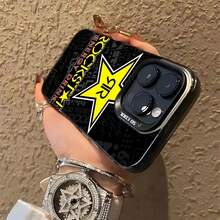 Funda para Teléfono: Funda Rockstar Energy Drink - Compatible con iPhone 17, 16e, 16, 15, 14,..., 12/11 Mini Pro Max Air X...XSMAX 8 Plus 7 (Cubierta Mate Anticaídas), Accesorio Móvil, Funda Moderna, Material Duradero, Textura Suave, Usuarios Casuales - Color 1 - Ver 4