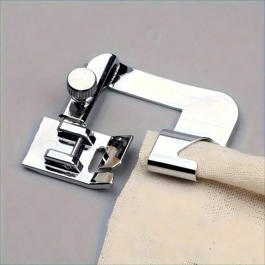 1Pcs Household Multifunctional Sewing Machine Accessory With Edge Wrapped Roller Presser Foot (Compatible With 6/8 Series Models) - 銀色 - 查看 1