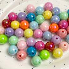 400/200/100pcs 6/8/10mm Multicolor AB Color Acrylic Dual-Color Beads For DIY Jewelry Making, Bracelet Necklace Charming Beads Crafts Accessories