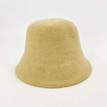 1pc, Deep Beige Rib-Knit Fisherman's Hat, Women's Style, Casual Everyday Wear, Unisex Fashion Hat.