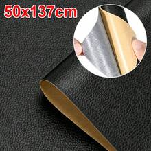 Black Leather Sticky Back -Leatherette Vinyl Wrap Sticker For DIY Waterproof - Black - View 4