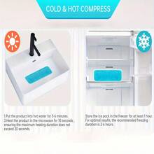 可重复使用的冷热会阴冷却垫，配有柔软的 PVC 凝胶珠 - 符合人体工程学的圆角和光滑的质地，（蓝色/粉色/紫色）舒缓设计，耐用材料