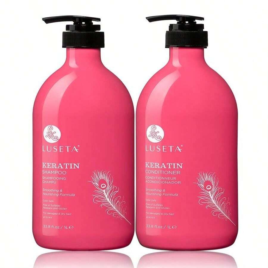 Luseta Curly Hair Shampoo &Amp; Conditioner Set With Coconut Oil, Unlimited Bounce And Definition For Wavy And Coily Hair, Reduce Frizz And Repair Dry Hair, For All Curl Types Sulfate Free 169Fl Oz * 2 - MàuI - Xem 1