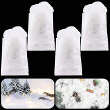 1 Pack Christmas Decorations Artificial Snowflakes, Snowman, Fake Snow For Christmas Scene Decor, Soft Fluffy Snow Carpet Under Christmas Tree, DIY Pillow Filler Christmas Decorations Home Christmas Gifts Christmas Decor - Multicolor - View 5