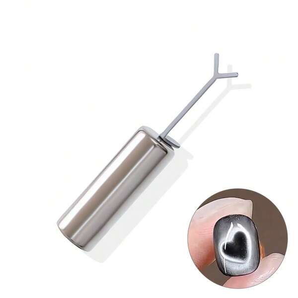 Cat's Eye Nail Stick - Heart-Shaped Magnetic Nail Tool, Odorless Aafe Design, Suitable For Salon And Home Use. Equipped With Magnets For Precise Nail Design, Nail Accessory, Fun Shape, Glitter Effect, Odorless Material, Beauty Enthusiast