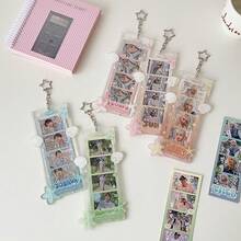 Transparent Angel Wings Acrylic 4-Frame Card Holder, 4-Grid Acrylic Idol Fandom Hanging Accessory - Multicolor - View 5