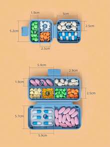 Portable Pill Storage Box Moisture Proof Pill Organizer For Men And Women Travel Essentials Cruise Essentials Dorm Essentials Daily Pill Box To Hold Vitamin Medicine Medication And Supplement PP Pill Container First Kit Medical Bag For Travel Home Camping Outdoor Hiking Hunting Back To School Medicine Bag Pill Case Pill Containers Hospital Bag First Aid Kit Medicine Organizer Medicine Storage Bag Vacation Essentials - Multicolor - View 10