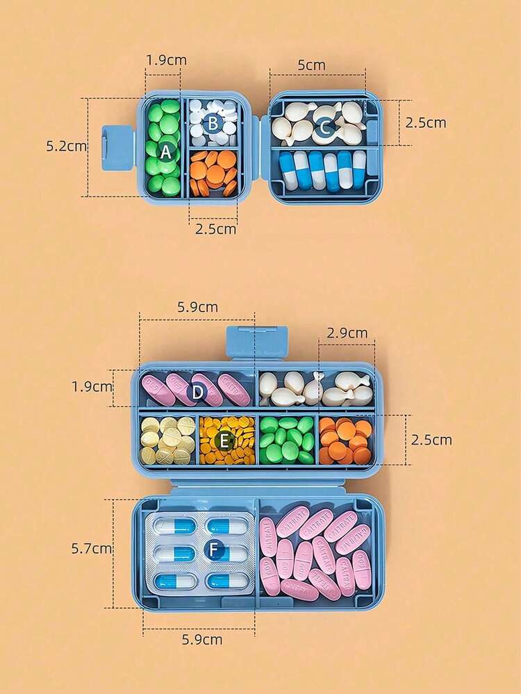 Portable Pill Storage Box Moisture Proof Pill Organizer For Men And Women Travel Essentials Cruise Essentials Dorm Essentials Daily Pill Box To Hold Vitamin Medicine Medication And Supplement PP Pill Container First Kit Medical Bag For Travel Home Camping Outdoor Hiking Hunting Back To School Medicine Bag Pill Case Pill Containers Hospital Bag First Aid Kit Medicine Organizer Medicine Storage Bag Vacation Essentials - Multicolor - View 9