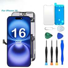 For IPhone 16 LCD COF FHD Display Digitizer Screen Replacement Repair Kit - Black - View 7