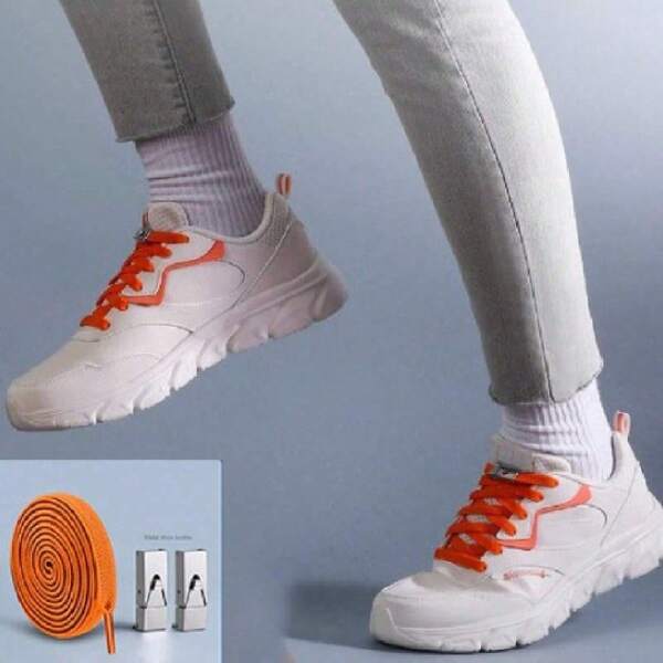 1 par de cordones elásticos holgados, sujetador de zapatos sin atar para hombres y mujeres, dispositivo de bloqueo para zapatos deportivos planos y ensanchados