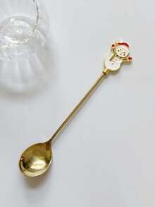 1个红围巾雪人马克杯/1个雪人勺，可爱Ins红围巾雪人釉面陶瓷小杯马克杯，可爱雪人咖啡搅拌勺，适用于餐厅、客厅、咖啡厅、聚会 - 彩色 - 查看 4